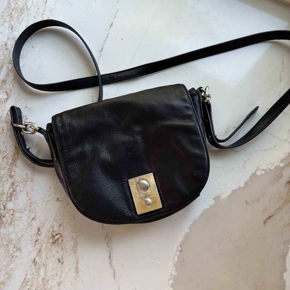 J.Crew Leather Black Crossbody Bag